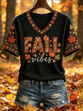 Women's Autumn Short-Sleeve Printed T-Shirt