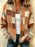 Women's Casual Contrasting Printed Cardigan