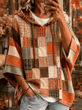 Women's Fall Patchwork Art Hoodie