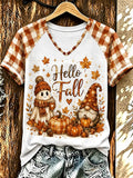 Women's Fall Funny Casual Graphic Print T-Shirt