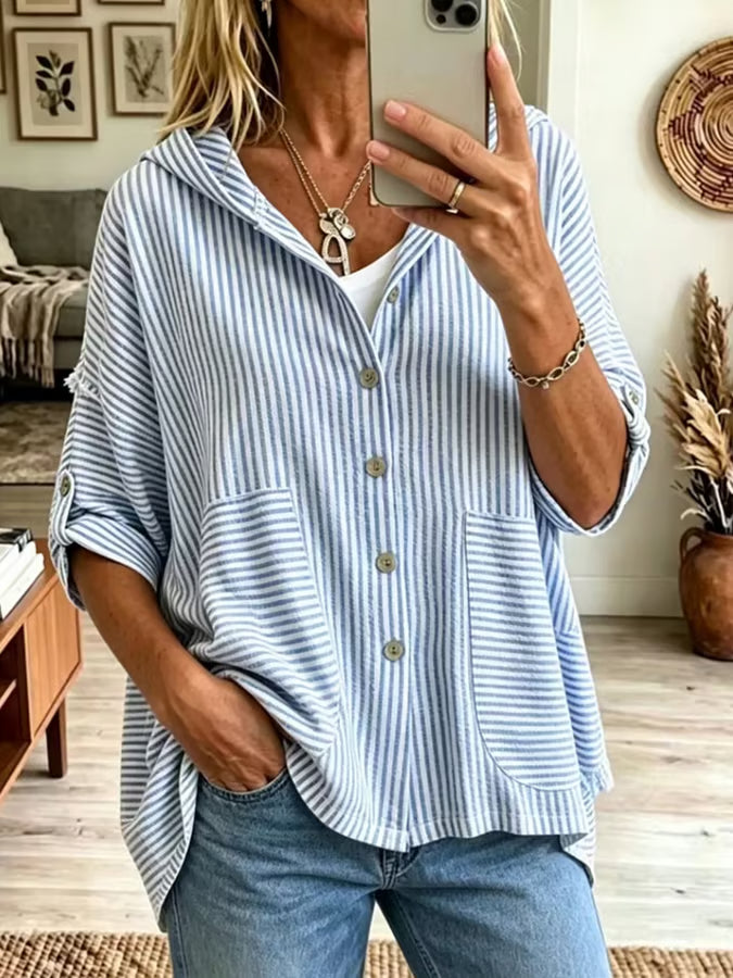 Women's Plaid And Stripe Art  Print Cardigan