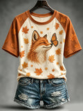 Women'S Casual Autumn Printed Short-Sleeve T-Shirt