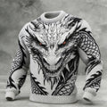 Men's Celtic Dragon Pattern Knit Sweater