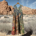 Women's Vintage Fox Patchwork Art Tank Dress