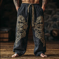 Men's Viking Dragon Mythology Totem Retro Casual Pants