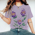 Purple Floral Inspired By Dog paws Abstract Art Comfy Tshirt