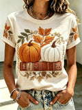 Women's Autumn Casual Printed Crew-Neck Top