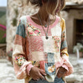 Women's Retro Bohemian Floral Pattern Casual T-shirt