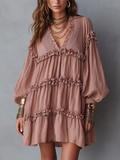 Delicate Tiered Ruffle Mini Dress