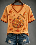 Women's Autumn Short-Sleeve Printed T-Shirt