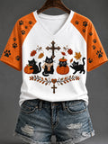 Women's Fall Casual Faith Graphic Print T-Shirt