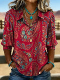 Women's Casual Retro Cotton Linen Shirt