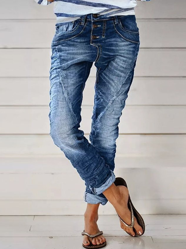 West Style Denim Washing Process Jeans