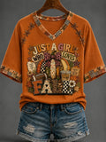 Women's Fall Funny Casual Graphic Print T-Shirt