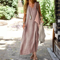 New Summer Dress Long Dress Solid Color Fashion Slim Dress