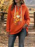 Women's Casual Autumn Printed Hooded Sweatshirt