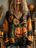 Women's Fall Funny Casual Graphic Print T-Shirt