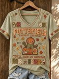 Women's Fall Funny Casual Graphic Print T-Shirt