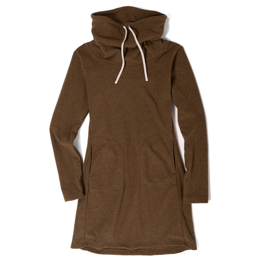 Women's Vintage Fleece Pocket Pile Neck Dress