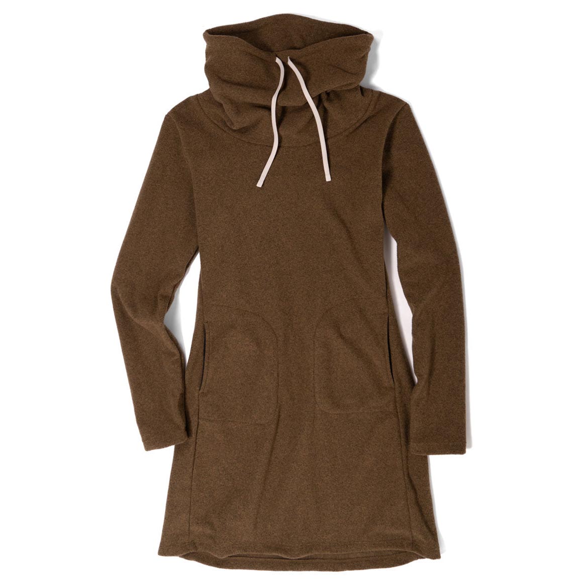 Women's Vintage Fleece Pocket Pile Neck Dress