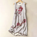 Vintage Cherry Blossom Floral Art Comfort Sleeveless Dress