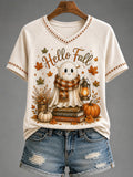 Women's Fall Funny Casual Graphic Print T-Shirt