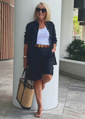 Women'S Cardigan Top Shorts Two-Piece Set