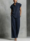 Women's Simple and Comfortable Cotton Linen Set