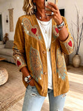Ladies' Western Style Denim Contrasting Casual Cardigan