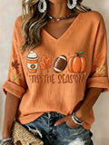 Women's Retro Tis The Season Print Comfortable T-Shirt