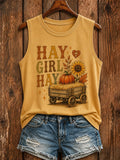 Women's Fall Funny Graphic Print Tank Top