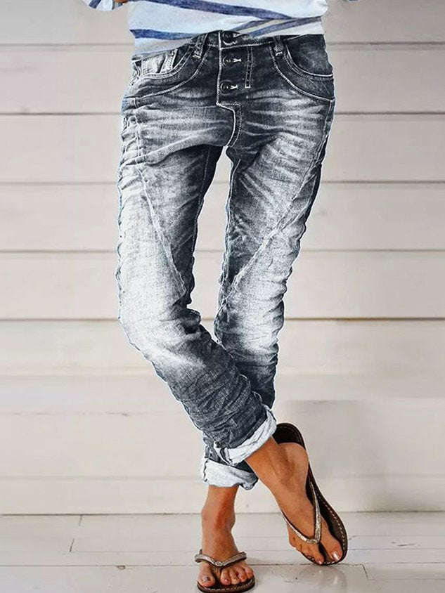 West Style Denim Washing Process Jeans
