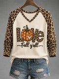 Women's Fall Fun Casual Printed Long Sleeve T-Shirt