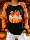 Women's Fall Pumpkin Printed Sweatshirt