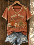 Women's Fall Funny Casual Graphic Print T-Shirt