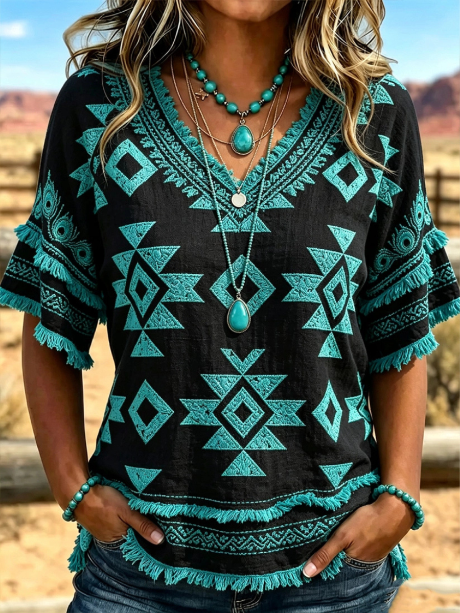 Women's Casual Wstern Style T-Shirt