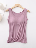 Casual Crew Neck Loose Tank Top
