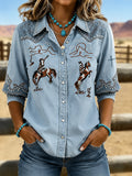 Women's Casual Retro Cotton Linen Shirt