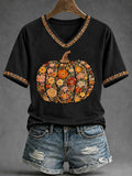 Women's Fall Funny Casual Graphic Print T-Shirt