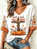 Women'S Fall For Jesus He Never Leaves T-Shirt