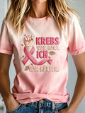 Women's Breast Cancer Awareness Print T-shirt