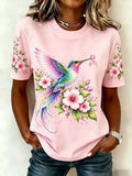 Women's Breast Cancer Awareness Support Short Sleeve O-Neck T-Shirt