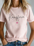 Women's Breast Cancer Awareness Print T-shirt