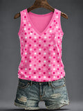 Women's Breast Cancer Pink V-neck vests