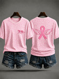 Women's Animal Print Breast Cancer Prevention T-shirt