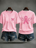 Women's Animal Print Breast Cancer Prevention T-shirt