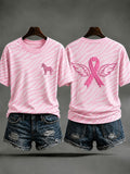 Women's Animal Print Breast Cancer Prevention T-shirt