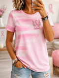 Women's We Wear Pink For Breast Cancer Awareness Tee