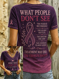 Women's Breast Cancer Awareness Graphic Casual T-Shirt
