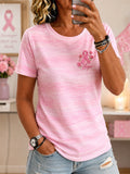 Women's We Wear Pink For Breast Cancer Awareness Tee